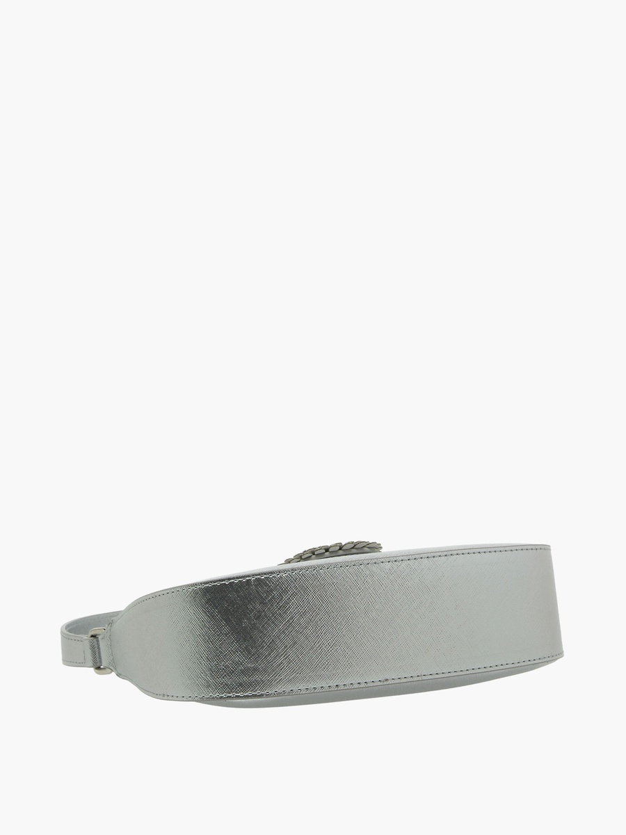 Textured Shoulder Bag with Detachable Strap