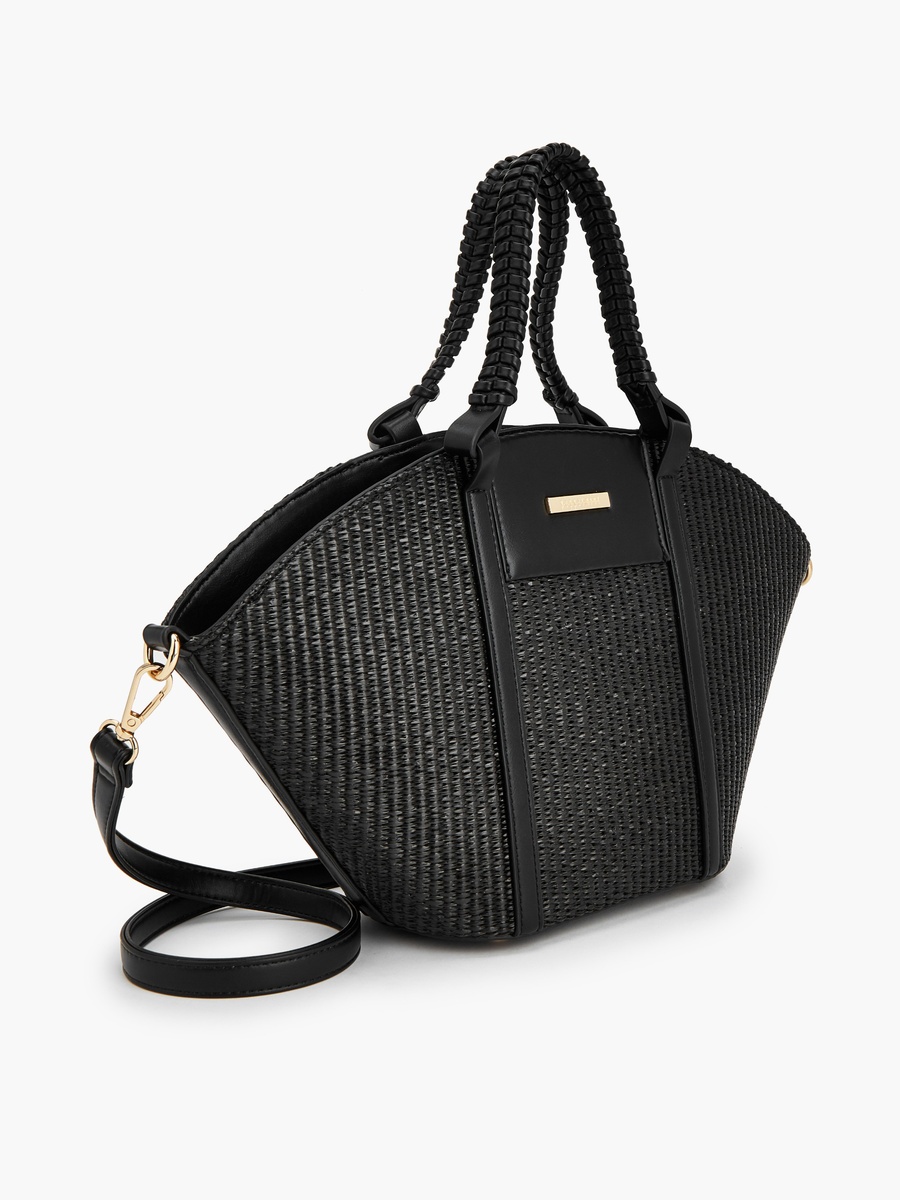 Textured Tote Bag with Double Handle