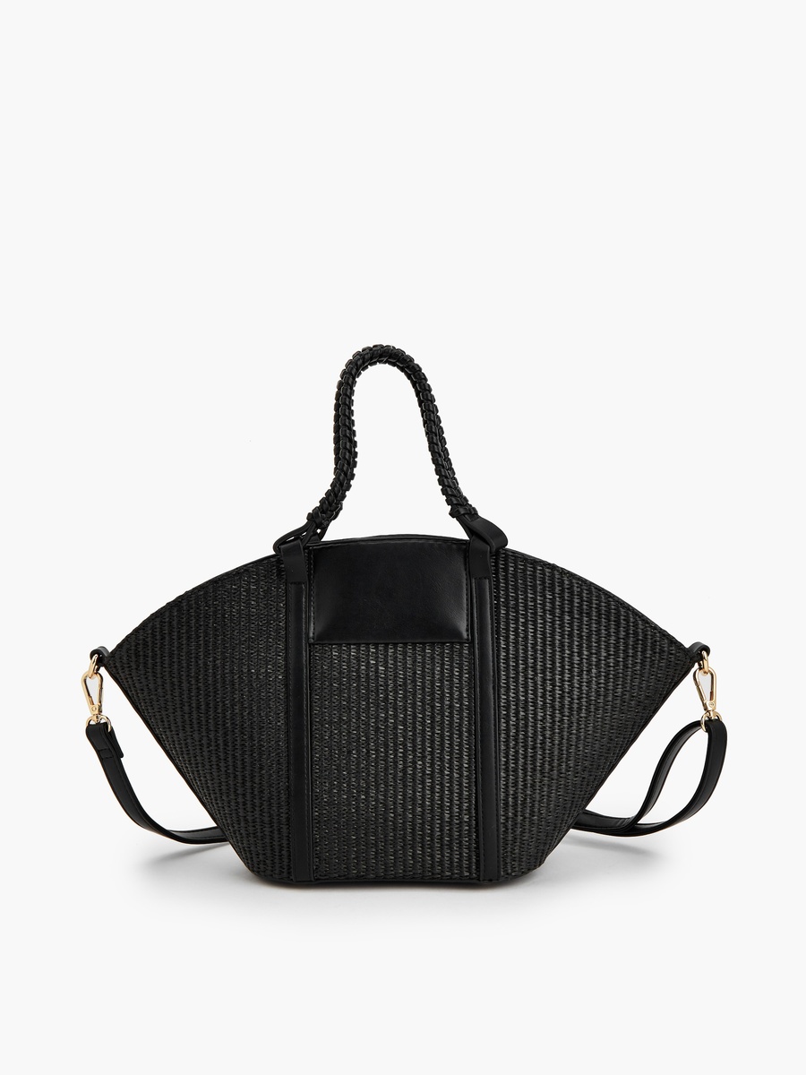 Textured Tote Bag with Double Handle