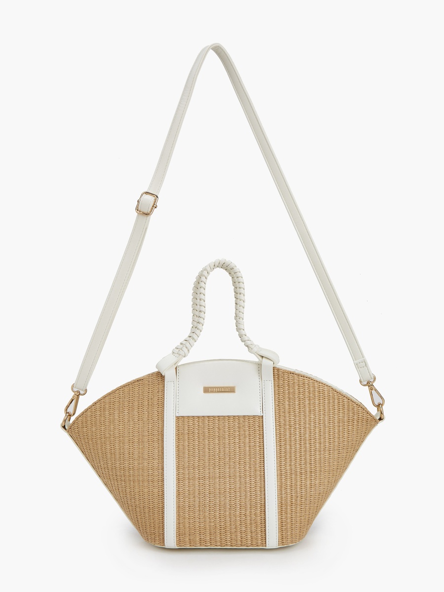 Textured Tote Bag with Double Handle