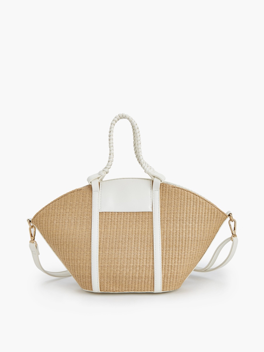 Textured Tote Bag with Double Handle