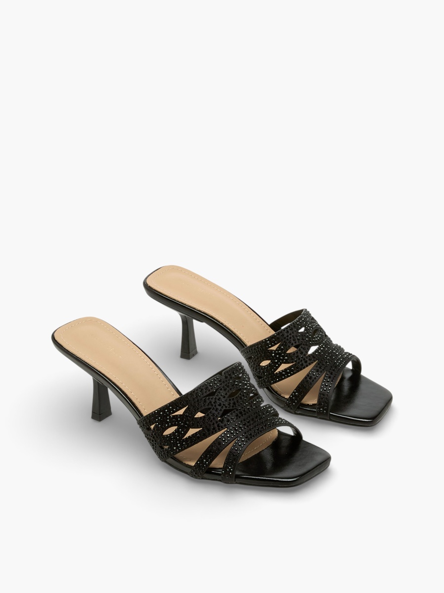 Women Embellished Flared Heel Sandals