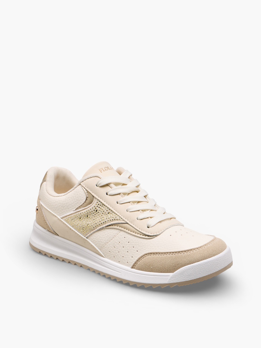 حذاء سنيكرز نسائي برقبة وأربطة