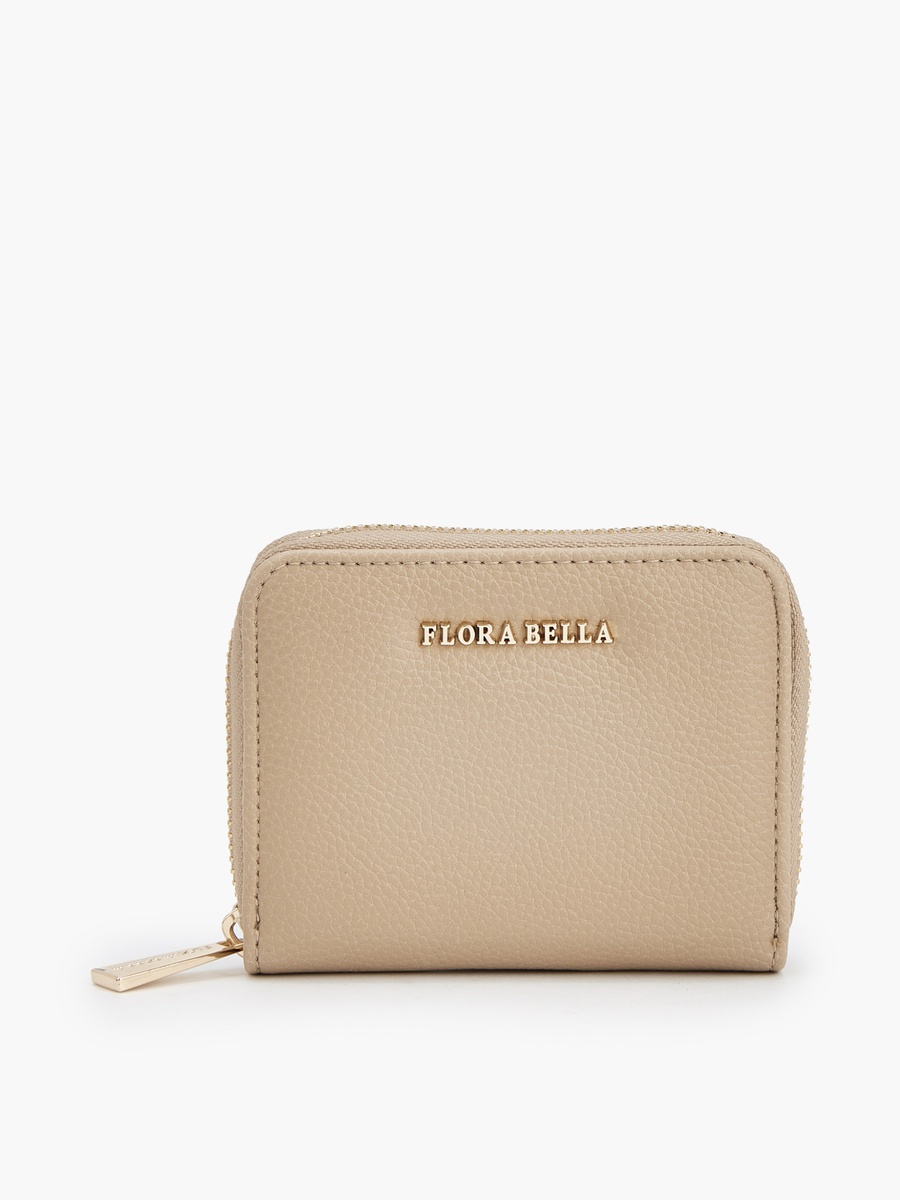 Textured Wallet with Zip Closure