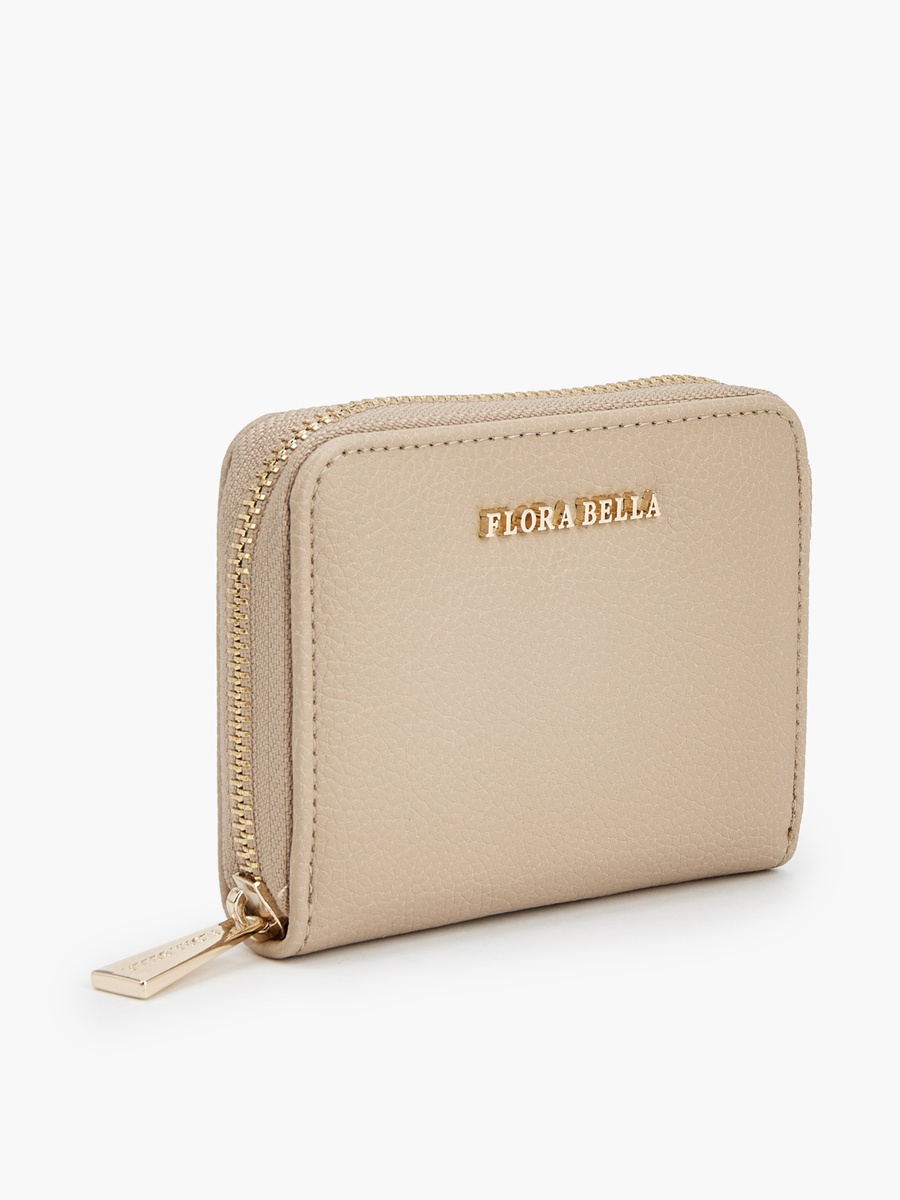 Textured Wallet with Zip Closure