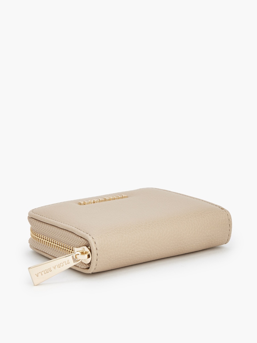 Textured Wallet with Zip Closure