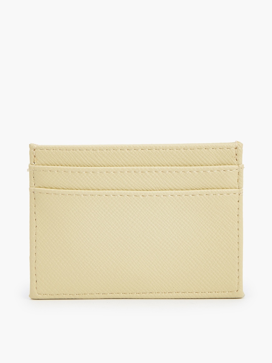 Textured Card Holder with Monogram Detail