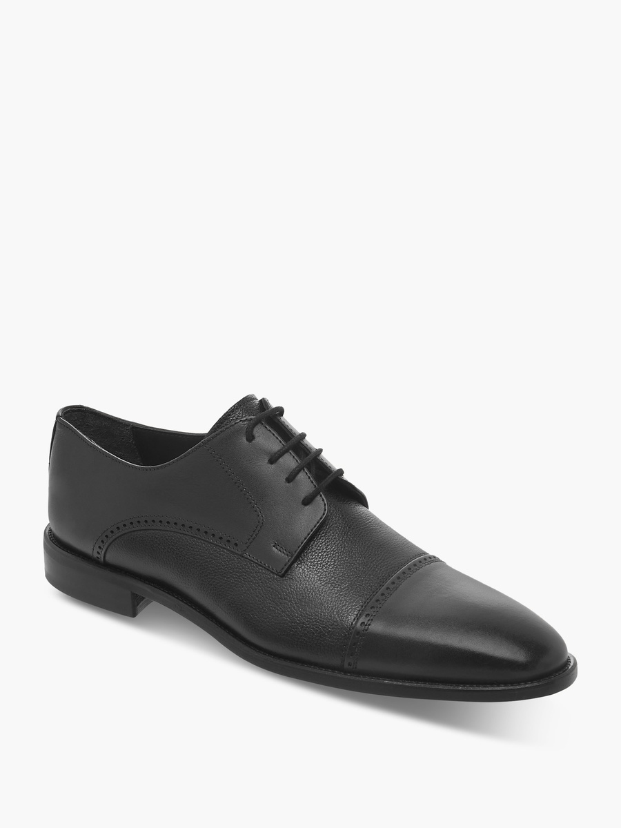 Men Lace-Up Leather Derby Shoes