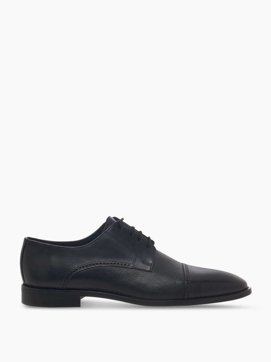 Men Lace-Up Leather Derby Shoes