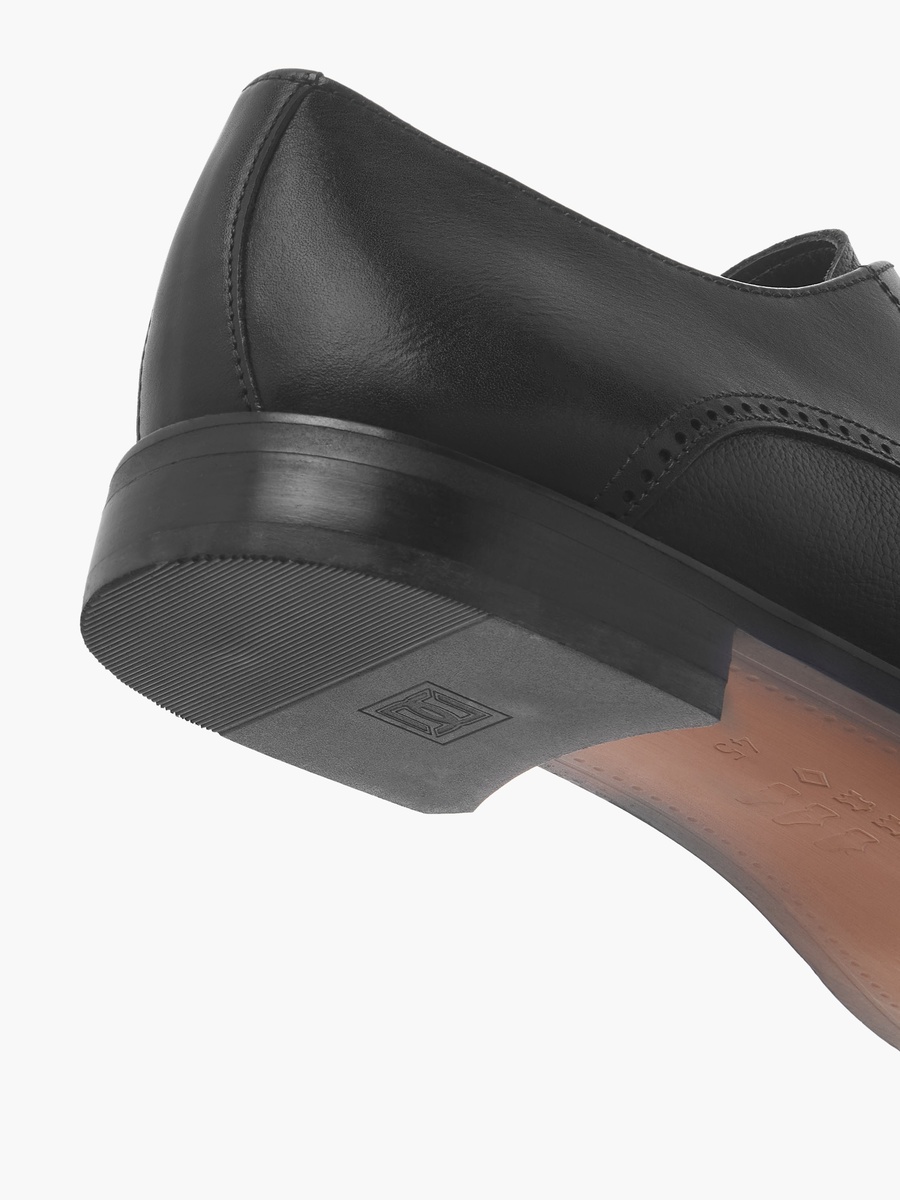 Men Lace-Up Leather Derby Shoes