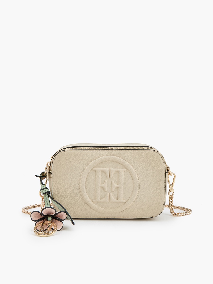 Monogram Embossed Crossbody Bag with Chain Strap