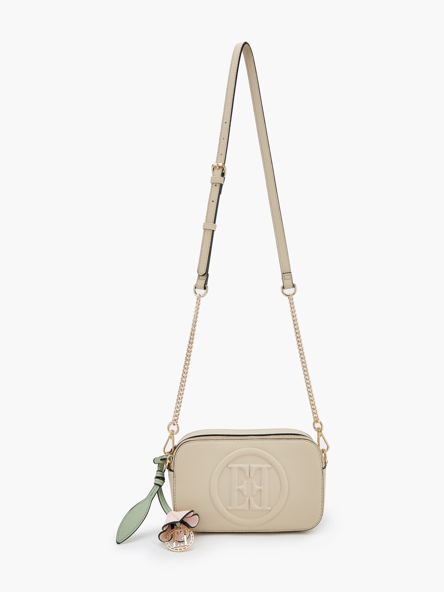 Monogram Embossed Crossbody Bag with Chain Strap