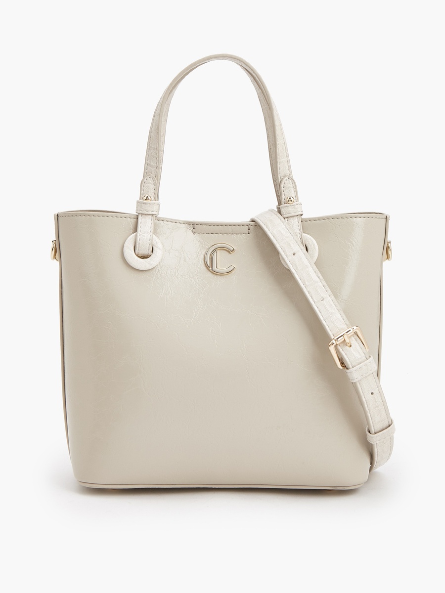 Textured Tote Bag with Adjustable Strap
