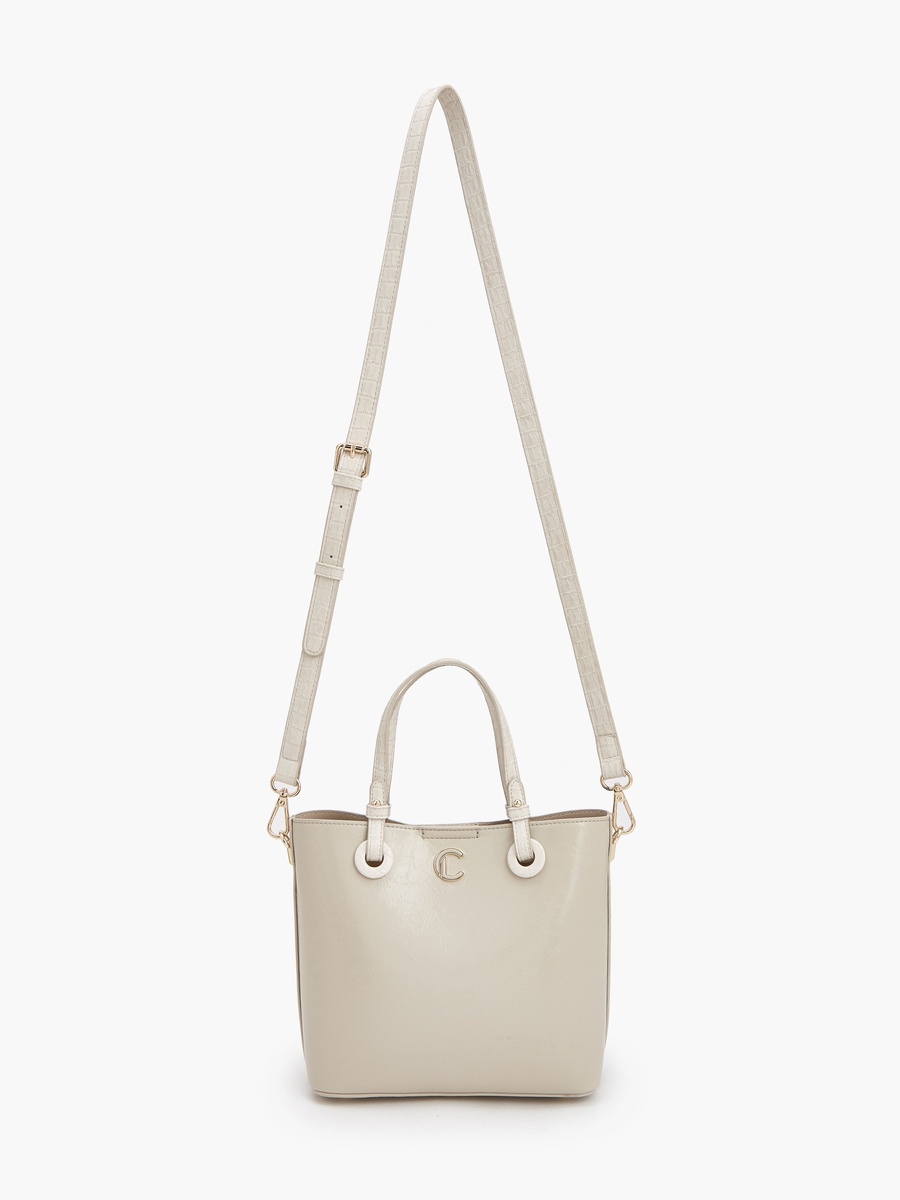 Textured Tote Bag with Adjustable Strap