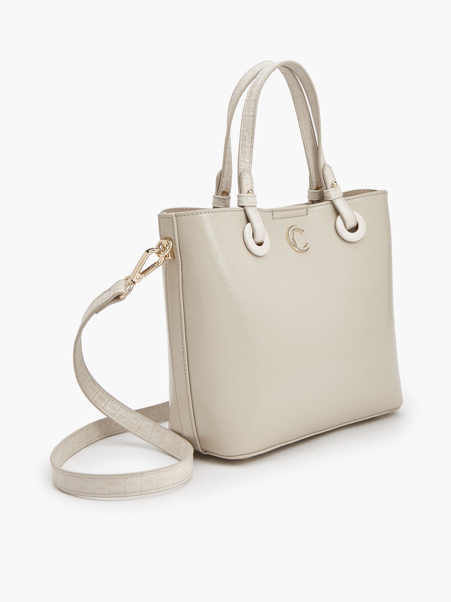 Textured Tote Bag with Adjustable Strap
