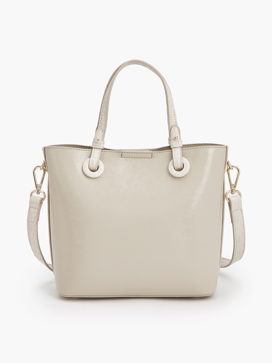 Textured Tote Bag with Adjustable Strap