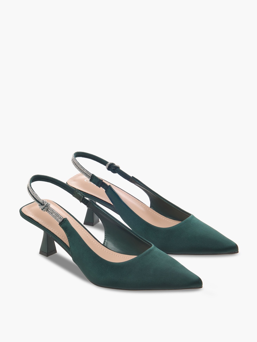 Women Kitten Heel Slingback Shoes