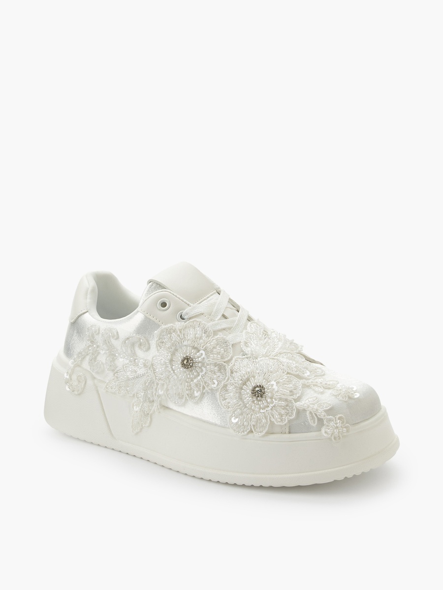 Women Floral Embellished Sneakers