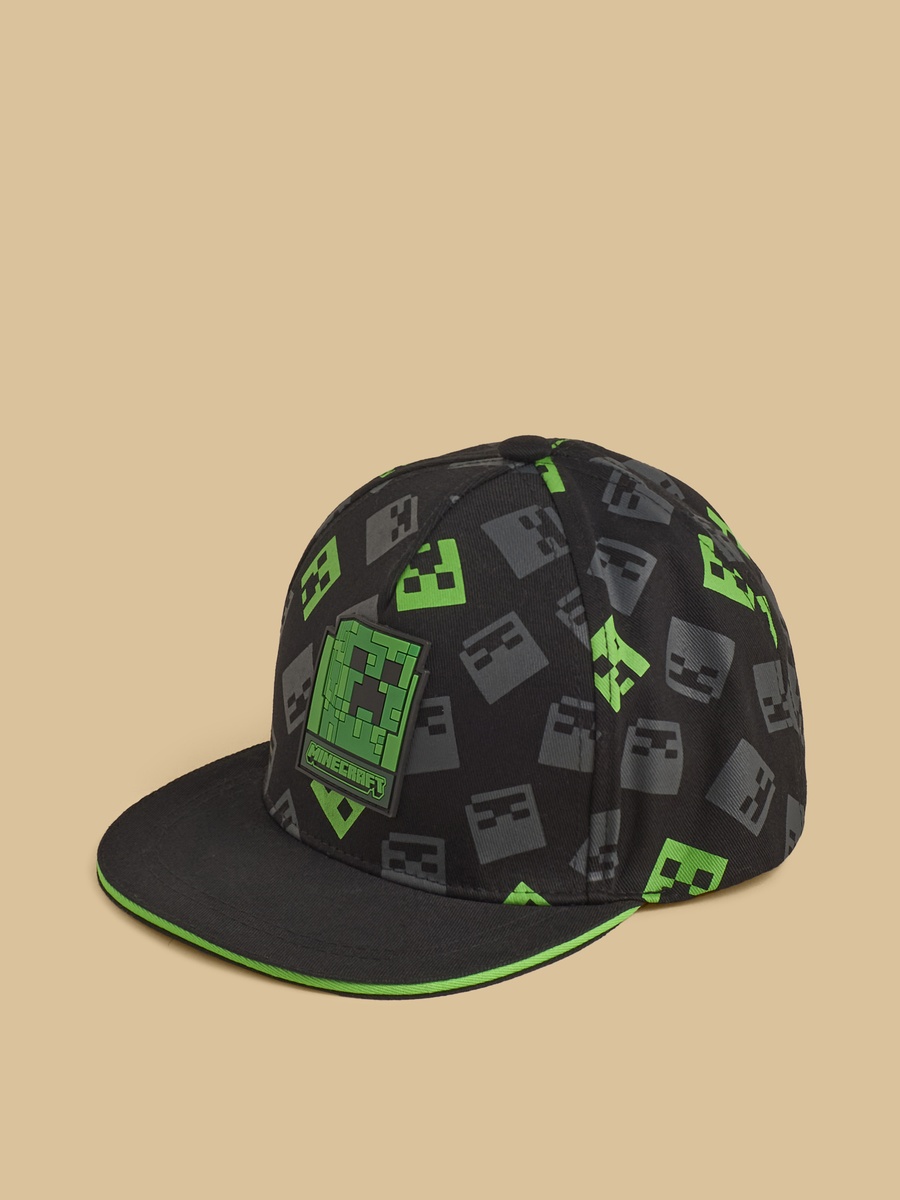 Minecraft Print Cotton Cap with Snap Back Closure