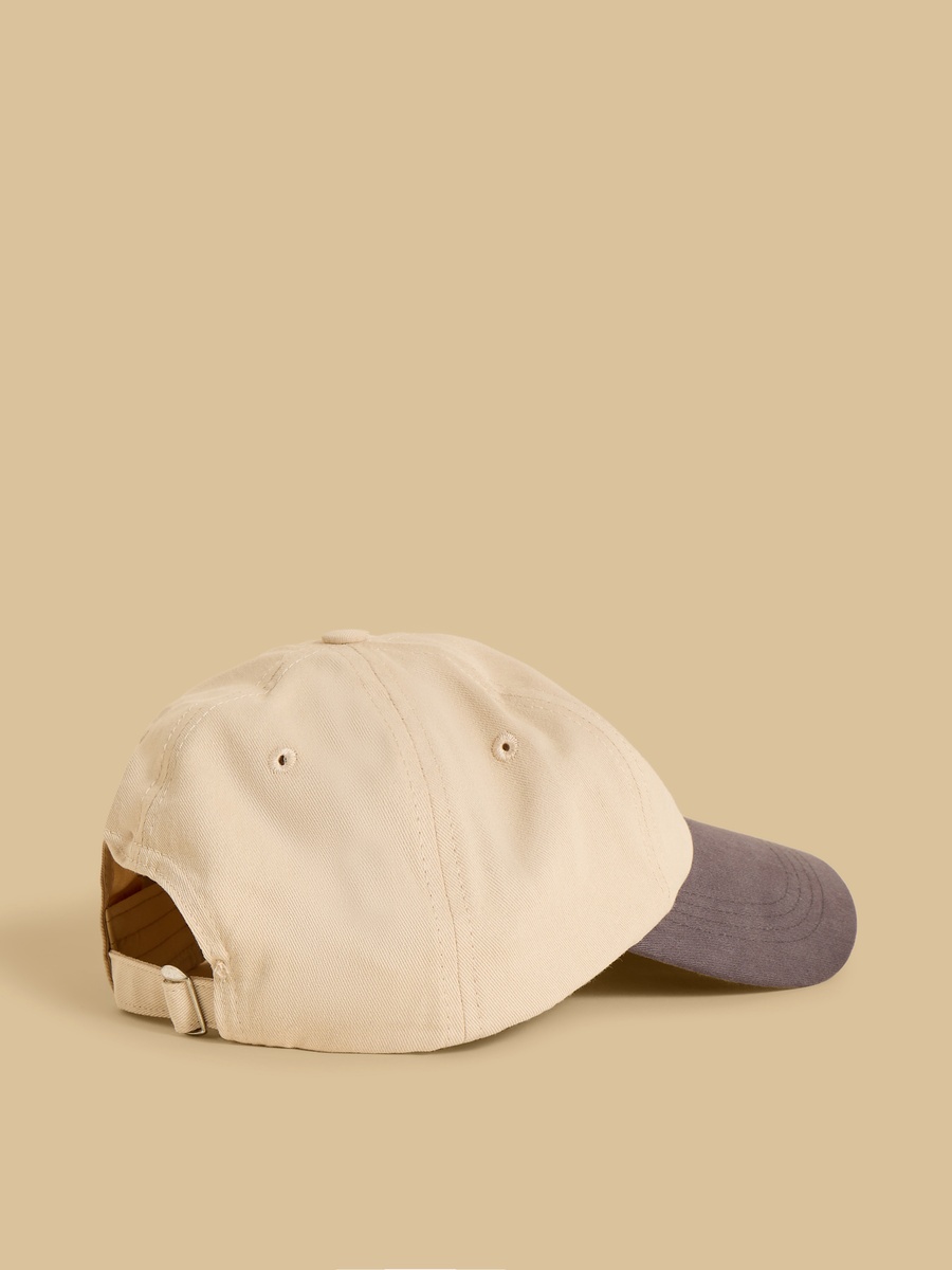 Embroidered Cap with Buckled Strap Closure