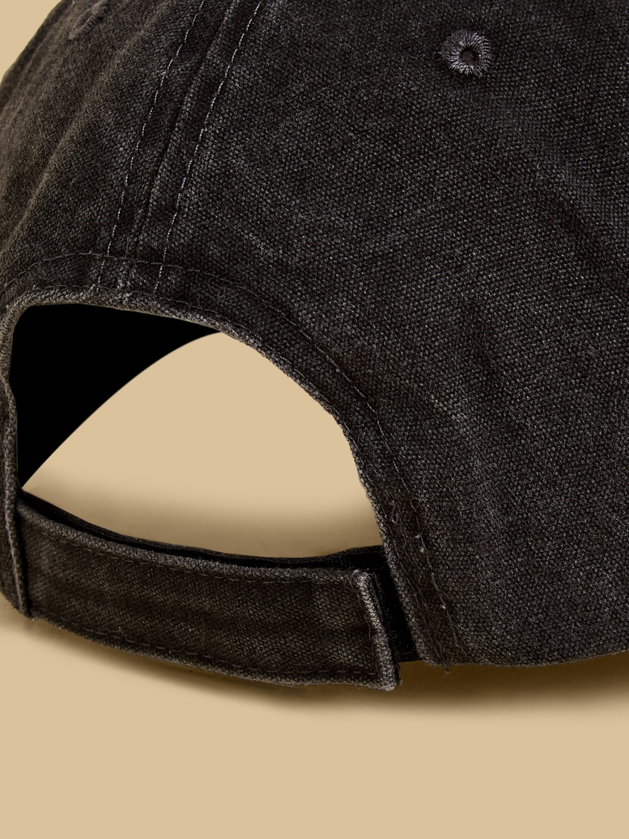 Applique Detail Cap with Hook and Loop Strap Closure