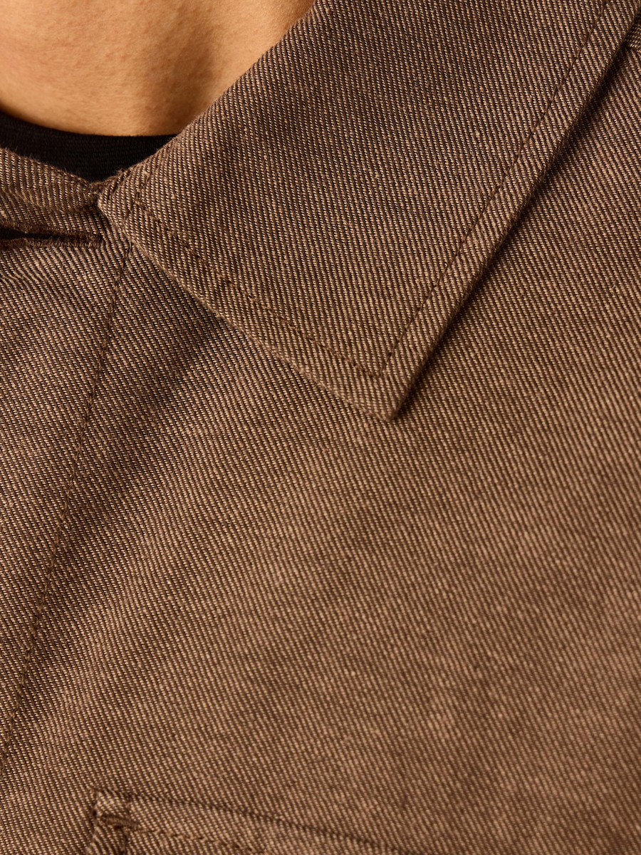 Linen Blend Twill Shacket