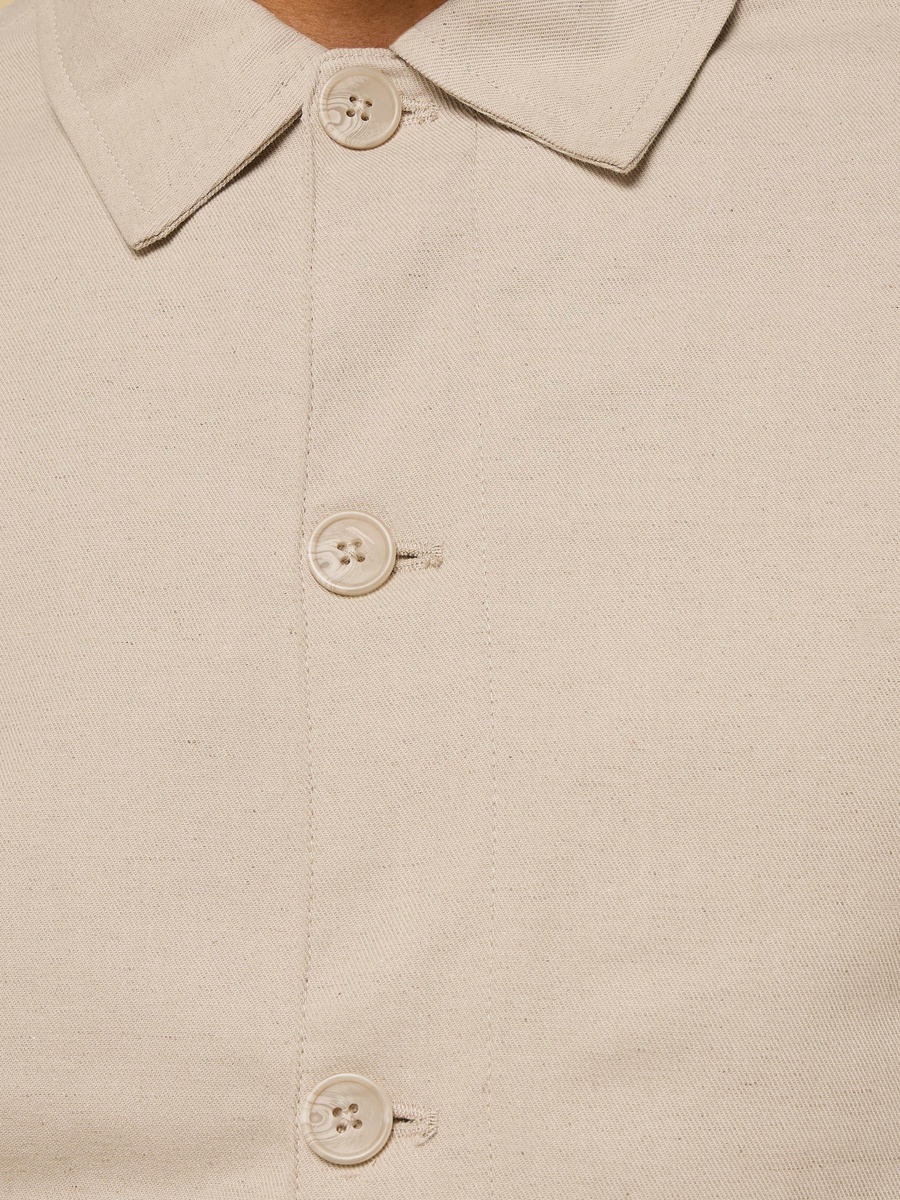 Twill Lined Button-Down Jacket