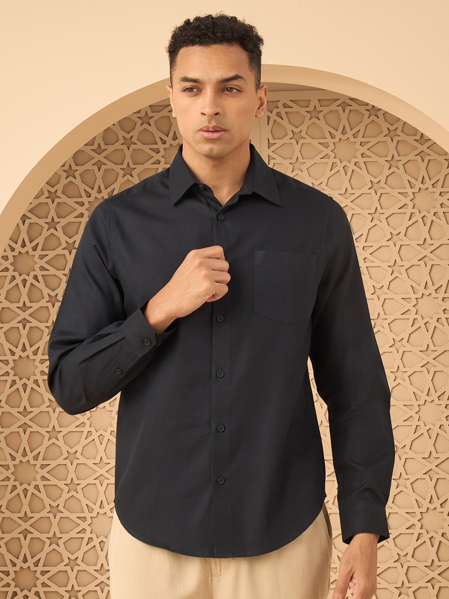 Dobby Shirt with Cutway Collar