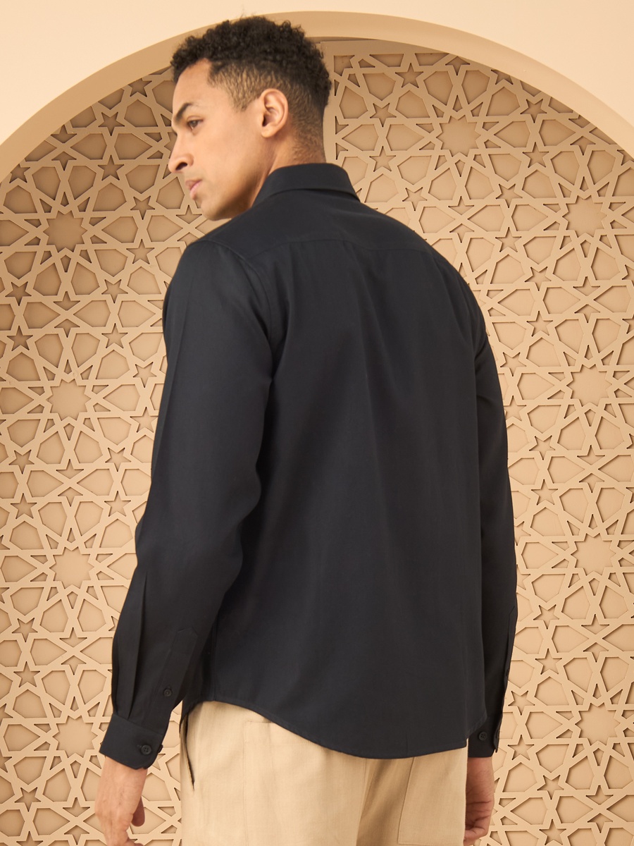 Dobby Shirt with Cutway Collar