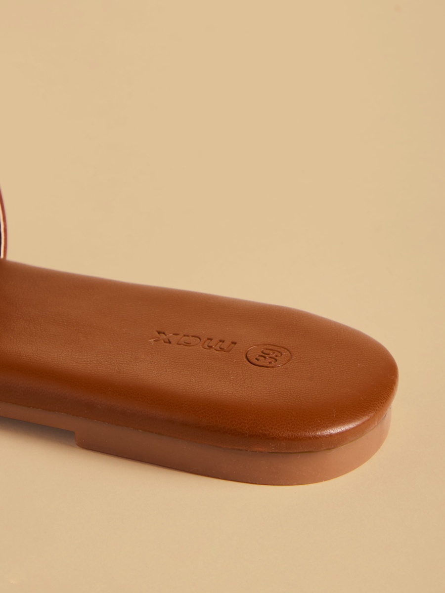 Metal Detail Slip-On Sandals