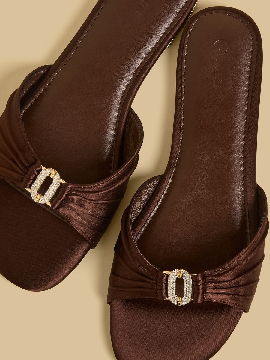Embellished Slip-On Sandals