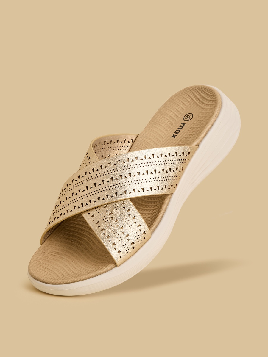 Cross Strap Slip-On Sandals