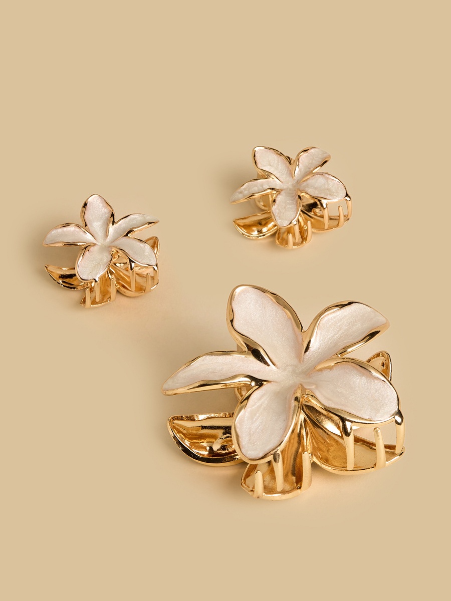 Pack of 3 - Floral Shaped Hair Clamp