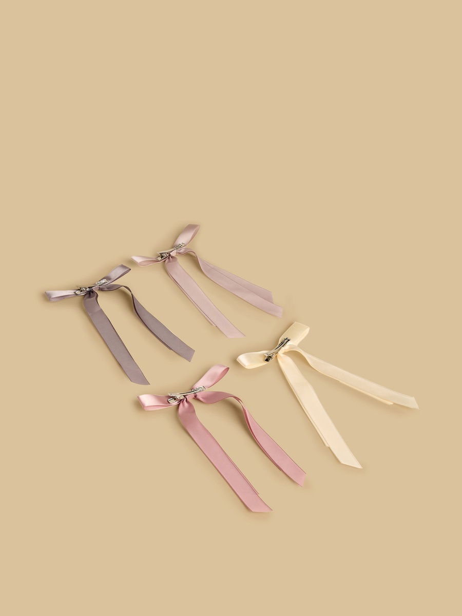 Pack of 4 - Bow Accent Hair Clip