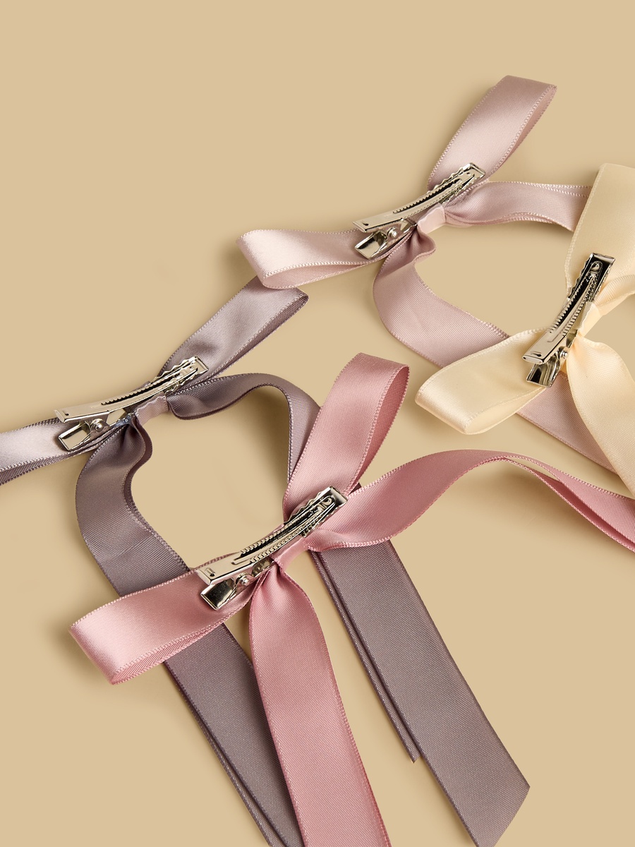 Pack of 4 - Bow Accent Hair Clip