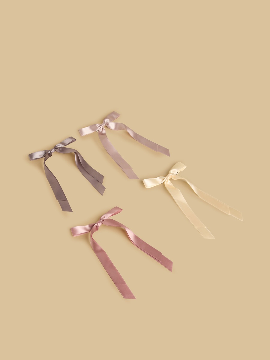 Pack of 4 - Bow Accent Hair Clip