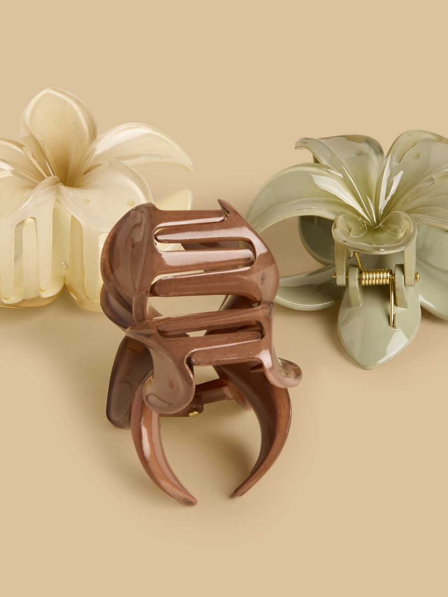 Pack of 3 - Floral Hair Clamp