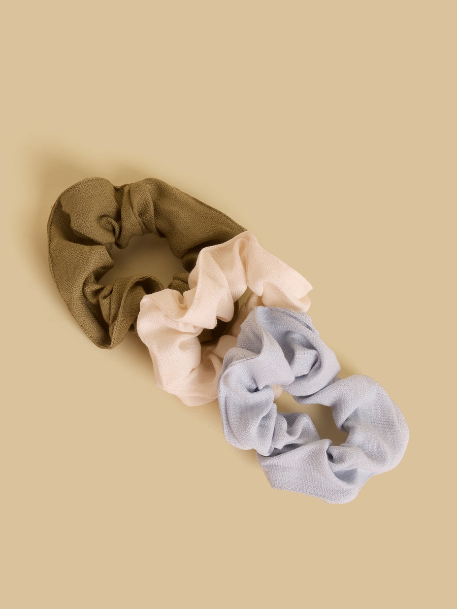 Pack of 3 - Textured Hair Scrunchie