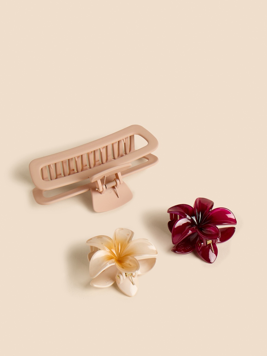 Pack of 3 - Assorted Hair Clamp