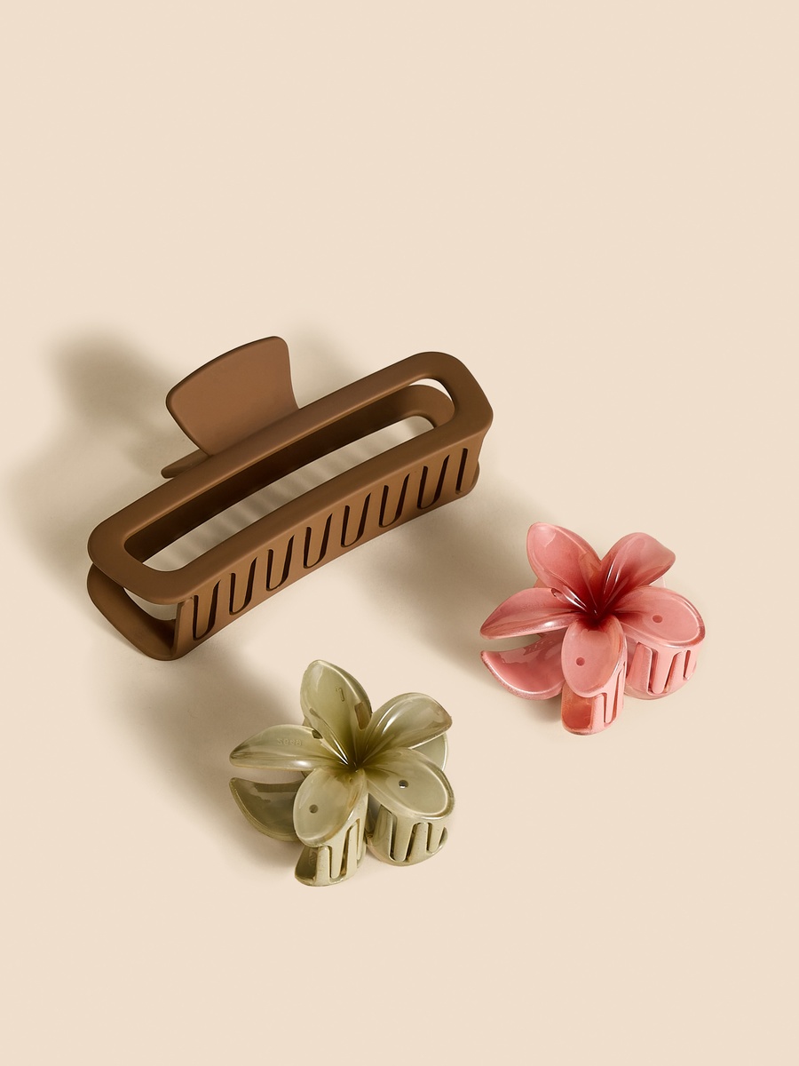 Pack of 3 - Assorted Hair Clamp