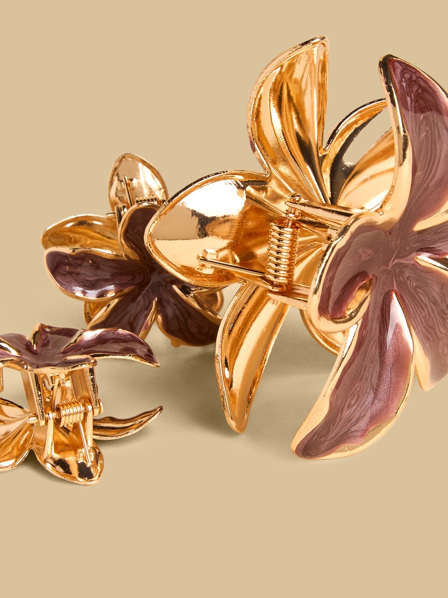 Pack of 3 - Floral Shaped Hair Clamp