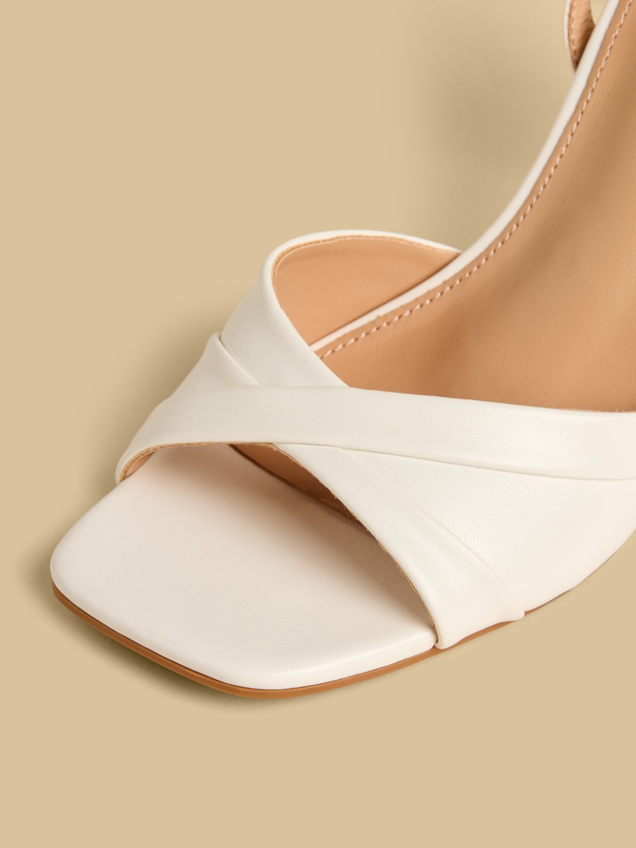 Stiletto Heel Sandals with Buckle Closure