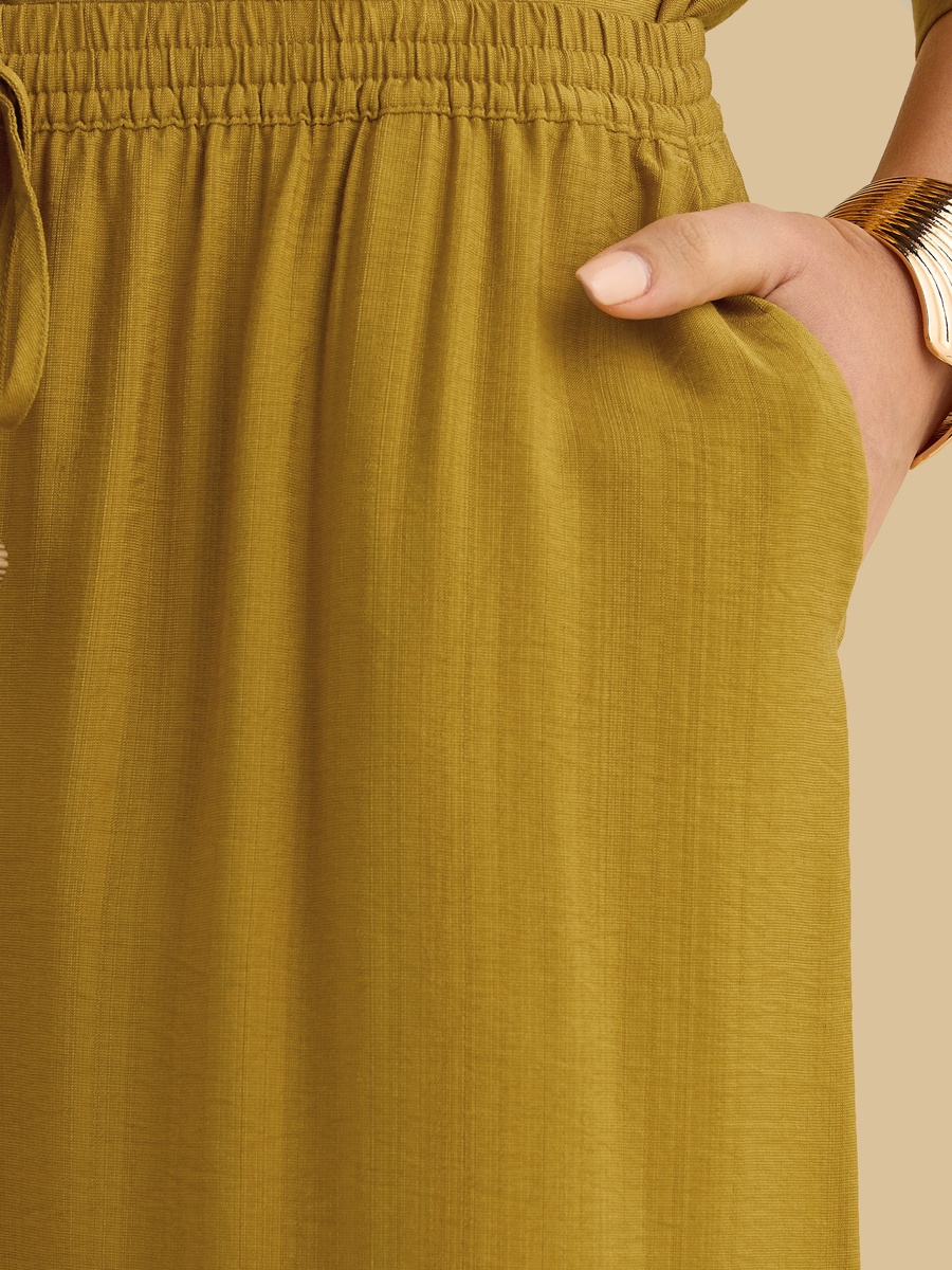 Plain Wide Leg Pants