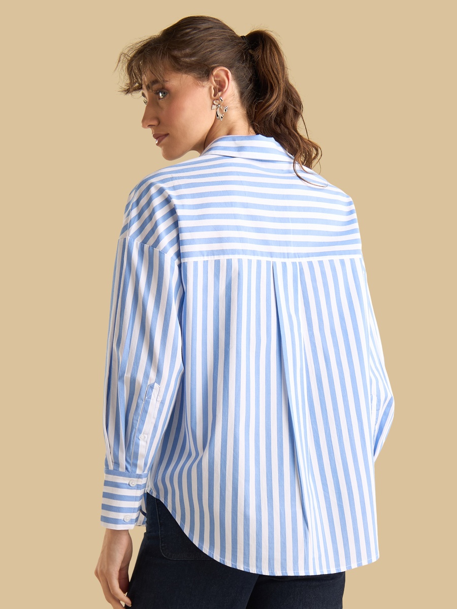 Striped Oversized Poplin Shirt