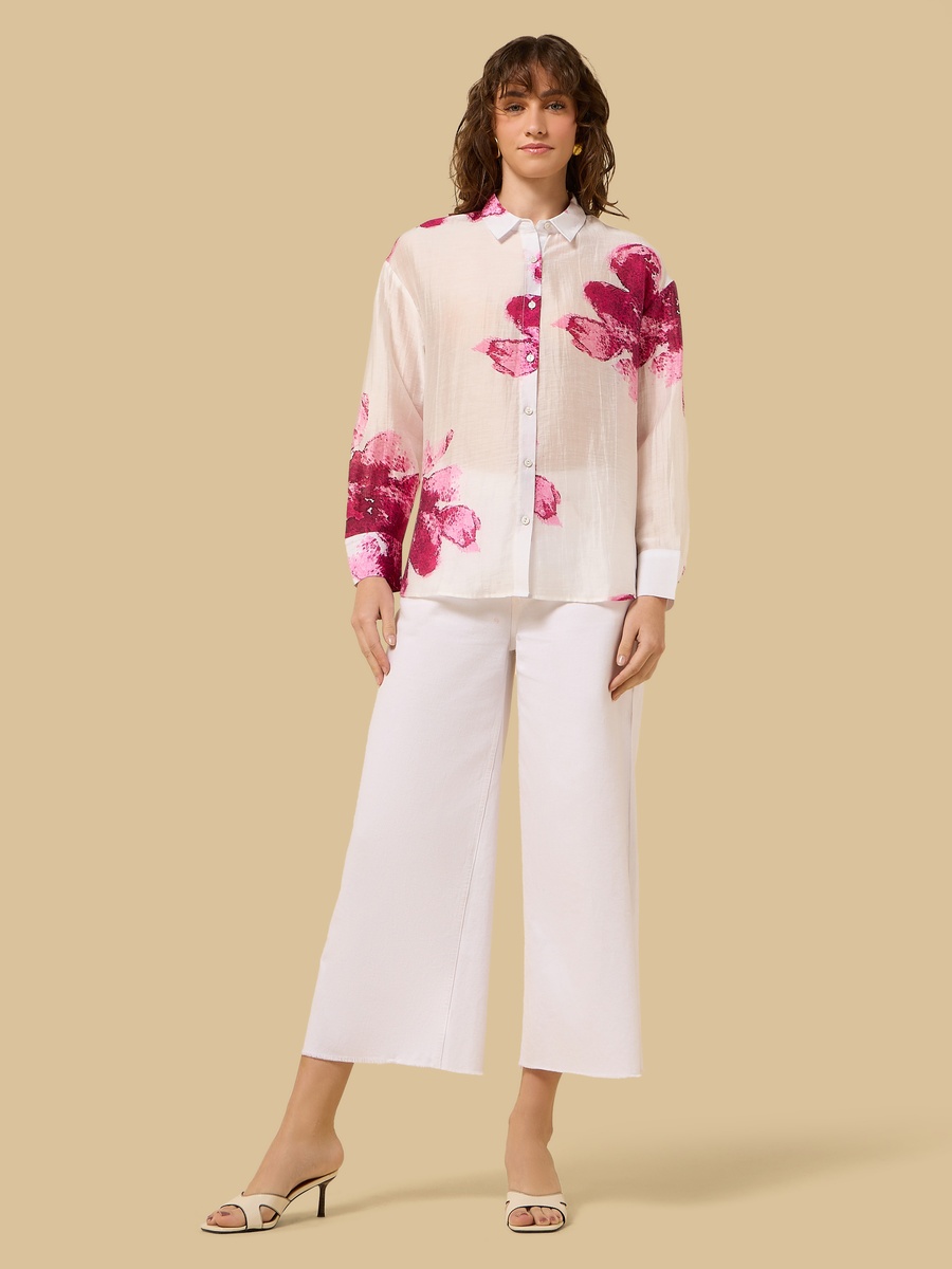 Floral Print Oversized Shirt