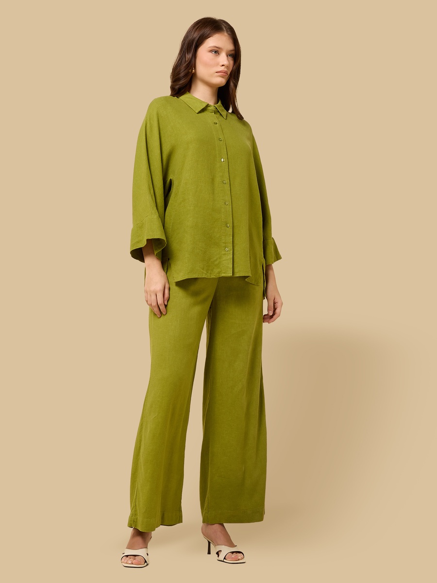 Linen Blend Oversized Shirt