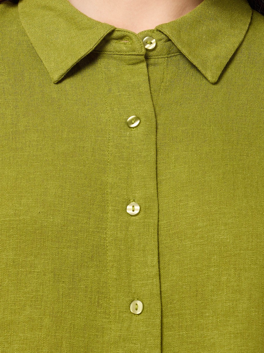 Linen Blend Oversized Shirt
