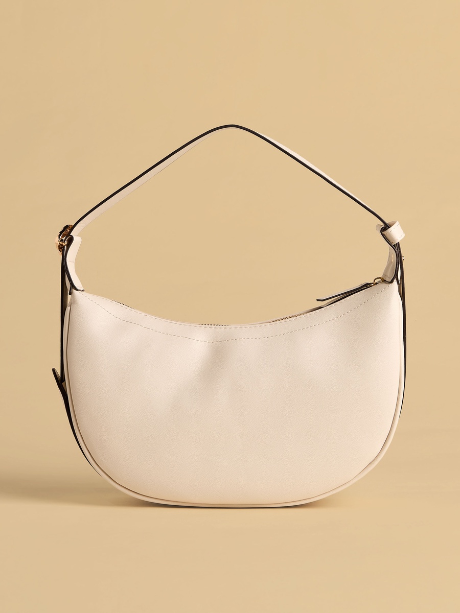 Plain Shoulder Bag with Adjustable Strap