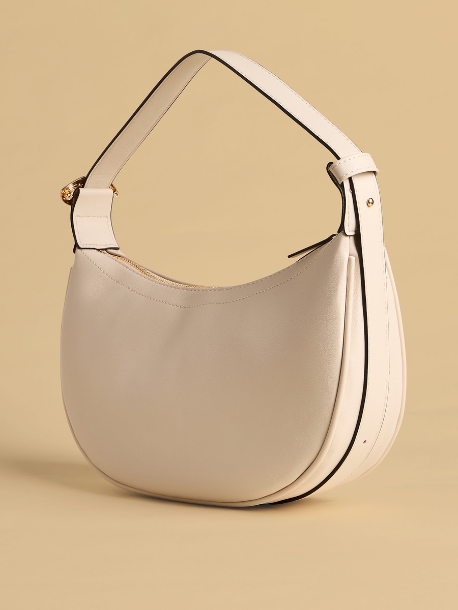 Plain Shoulder Bag with Adjustable Strap