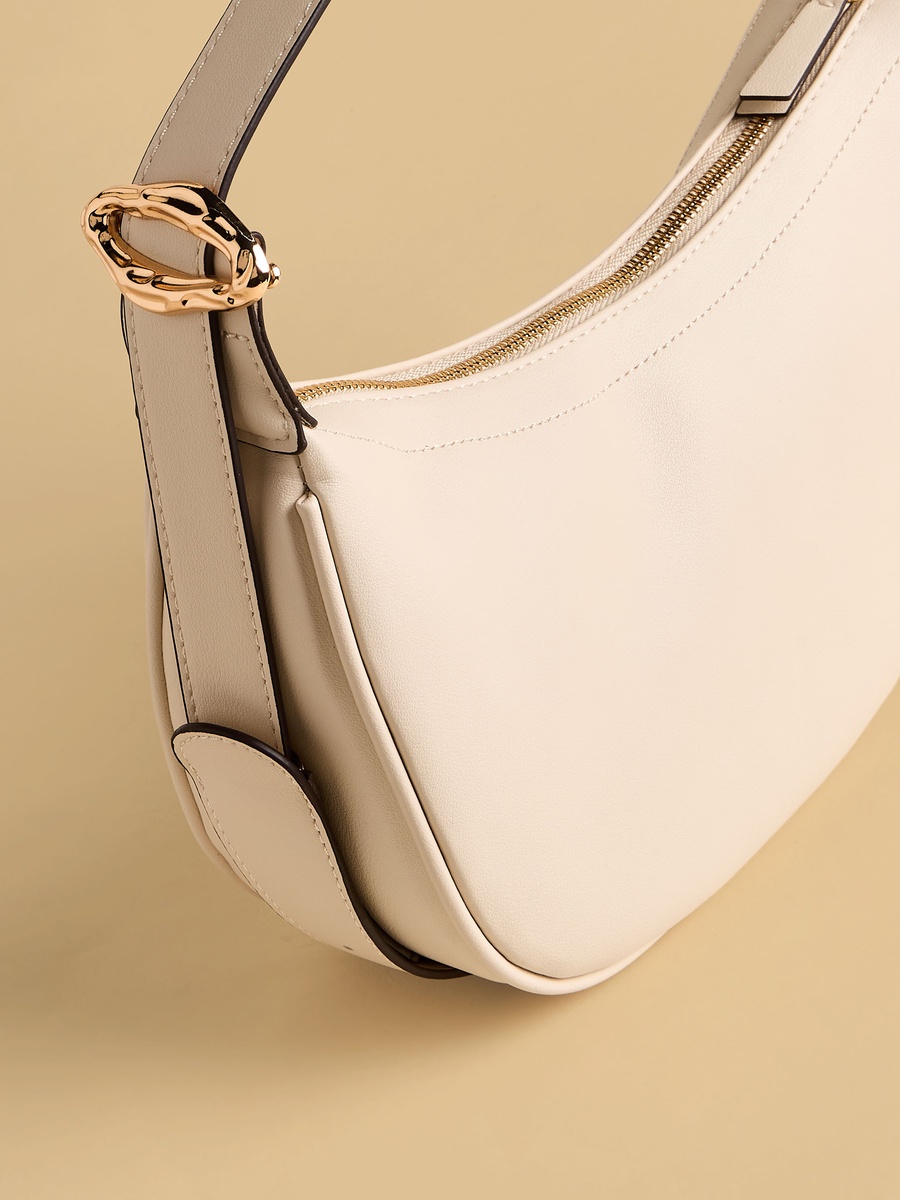Plain Shoulder Bag with Adjustable Strap